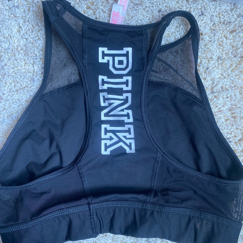 Pink sports bra